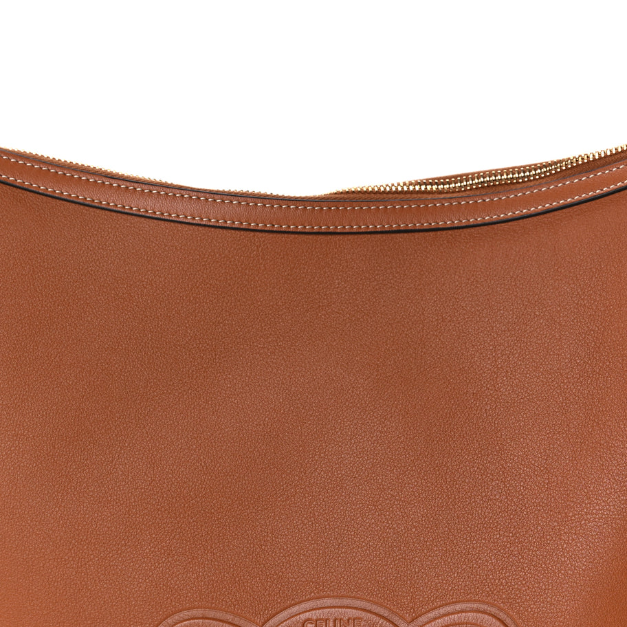 Celine Supple Calfskin Large Triomphe Heloise Shoulder Bag  Tan Image 6
