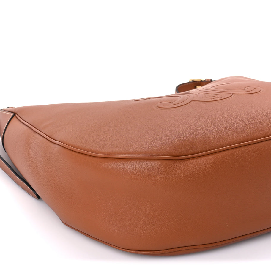 Celine Supple Calfskin Large Triomphe Heloise Shoulder Bag  Tan Image 7