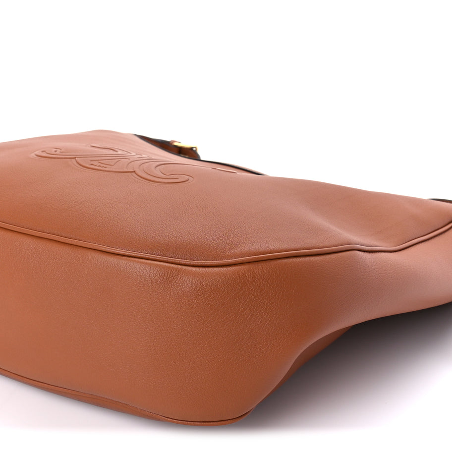 Celine Supple Calfskin Large Triomphe Heloise Shoulder Bag  Tan Image 8