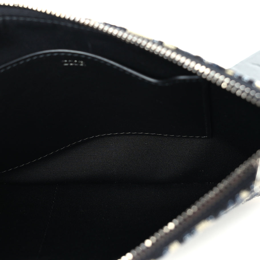 Christian Dior Oblique Pouch Wristlet Blue Blue Image 6