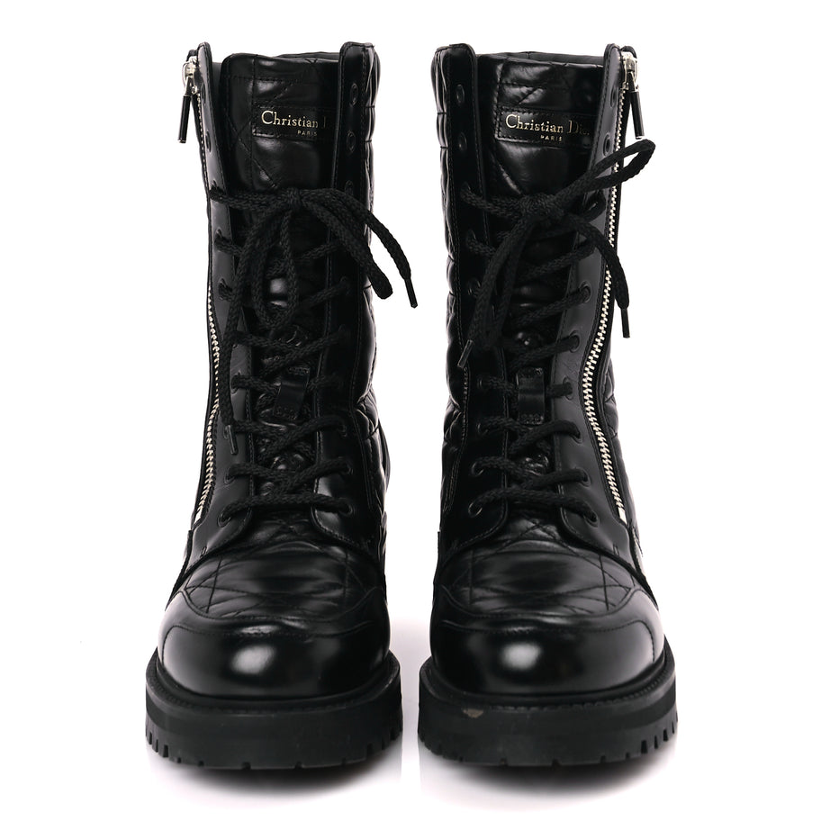 Christian Dior Calfskin Cannage D-Leader Ankle Boot 41 Black Image 2