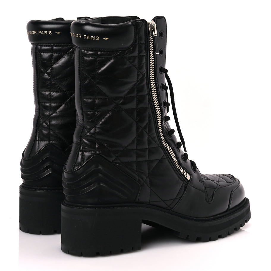 Christian Dior Calfskin Cannage D-Leader Ankle Boot 41 Black Image 4