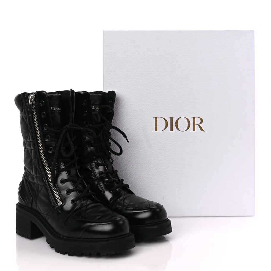 Christian Dior Calfskin Cannage D-Leader Ankle Boot 41 Black Image 8