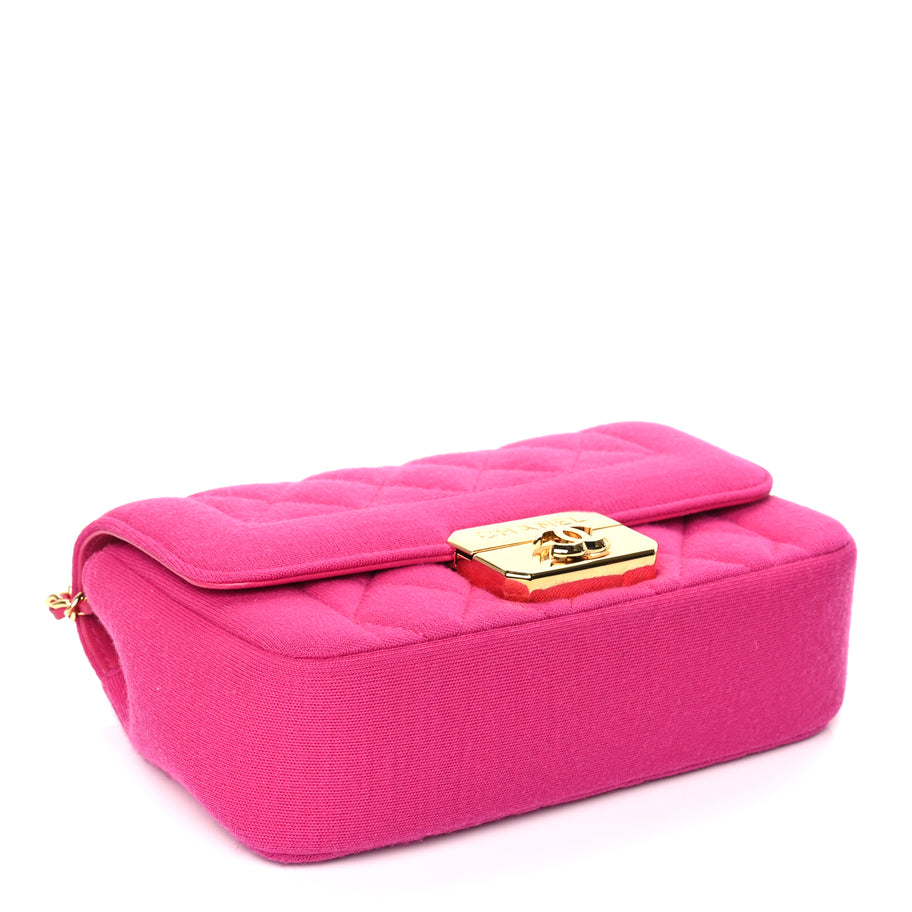 Chanel Jersey Quilted Mini Chic With Me Flap Pink Image 3