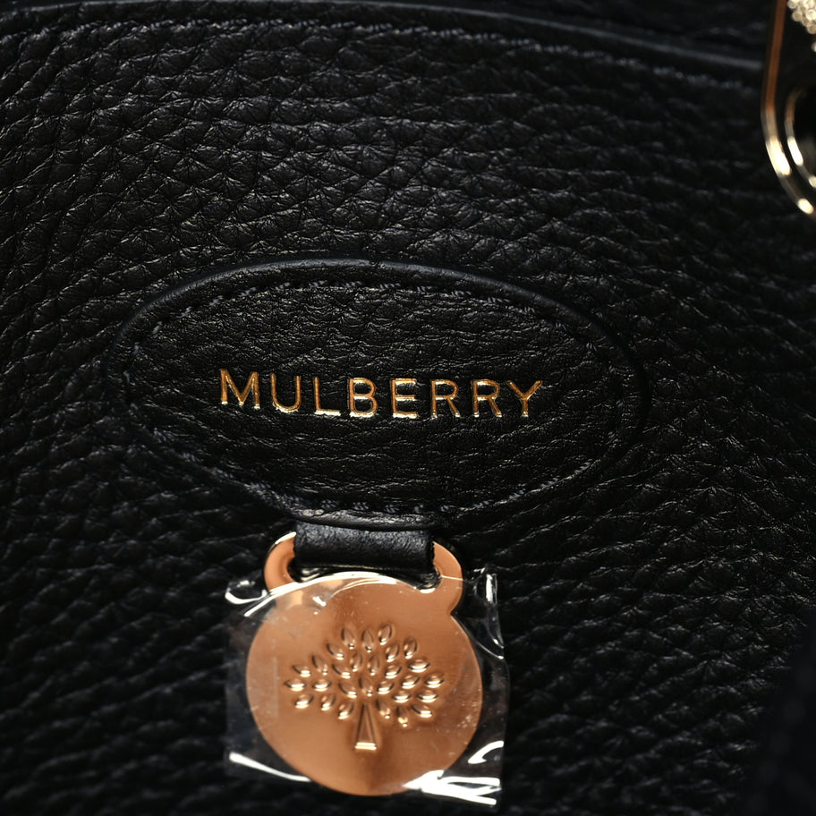 Mulberry Small Classic Grain Bayswater Black Image 5