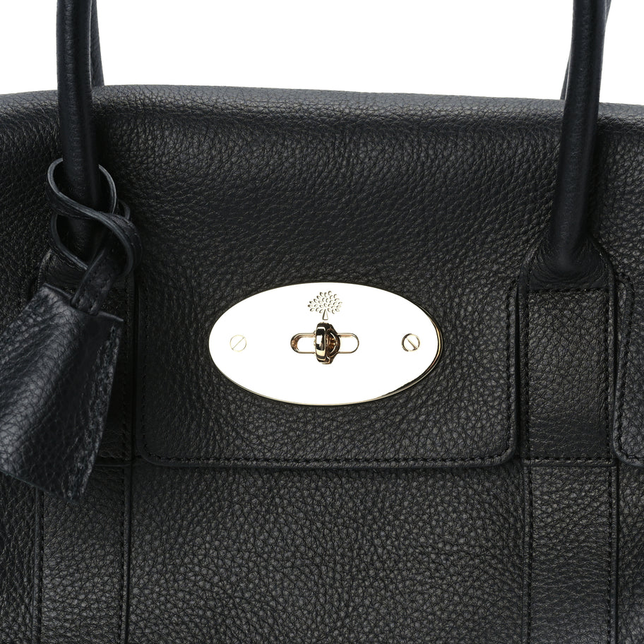 Mulberry Small Classic Grain Bayswater Black Image 6