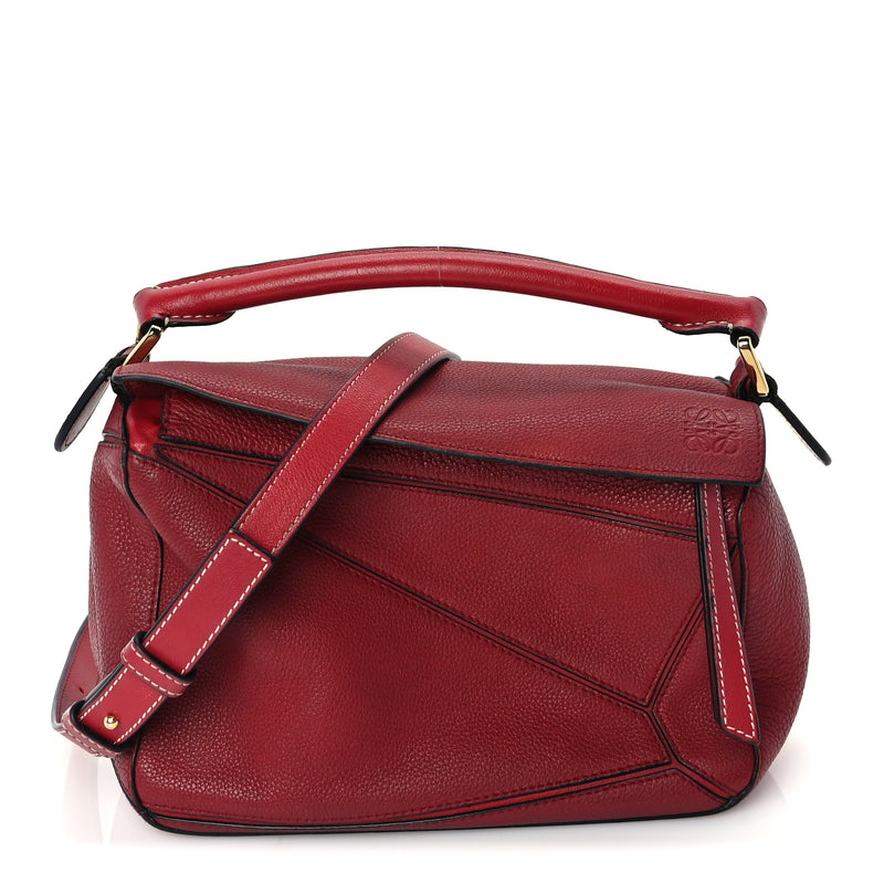  TEST Loewe Calfskin Small Puzzle Bag  Rouge