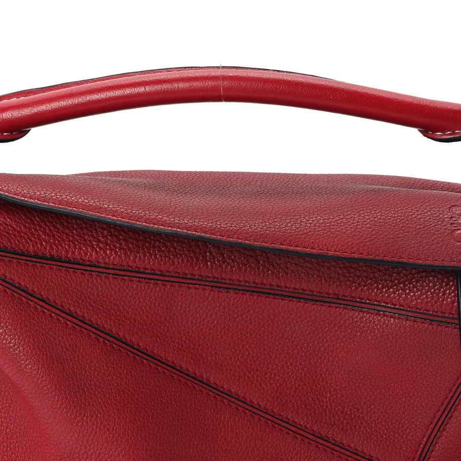 Loewe Calfskin Small Puzzle Bag Rouge | Luxe Collective