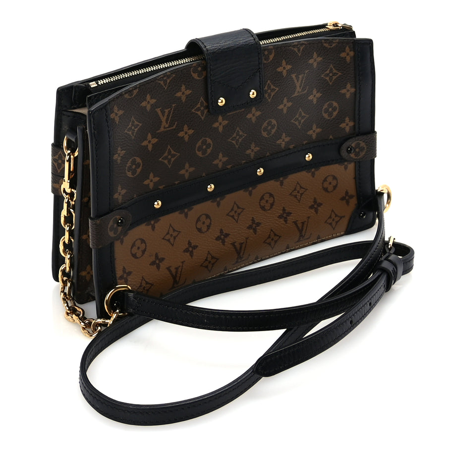 Louis Vuitton Reverse Monogram Trunk Clutch Black Image 2
