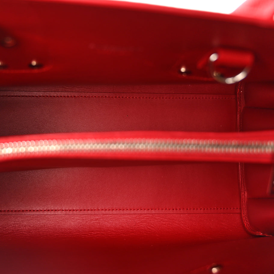 Saint Laurent Grained Calfskin Small Sac De Jour Lipstick Red Image 4