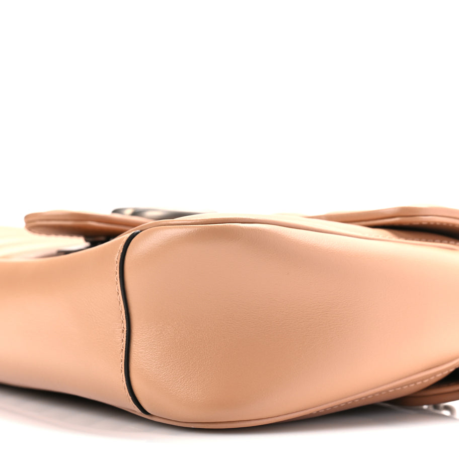 Gucci Calfskin Matelasse Aria Small GG Marmont Shoulder Bag Camelia Image 8