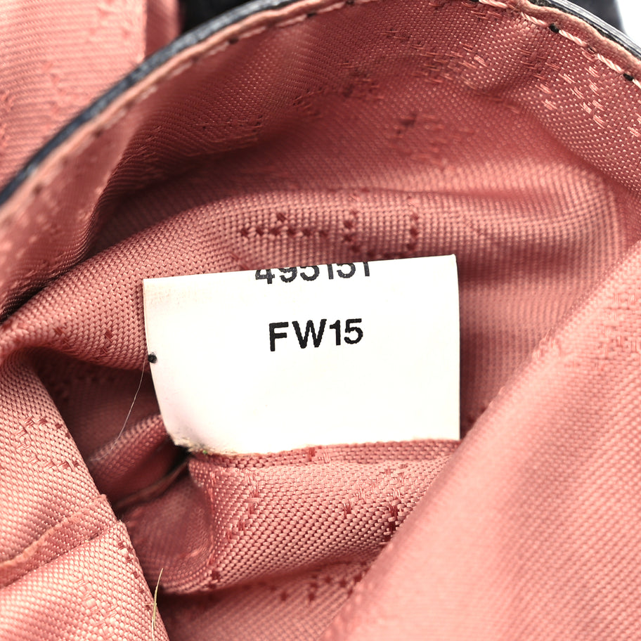 Stella McCartney Shaggy Deer Mini Falabella Fold Over Tote Black Image 7