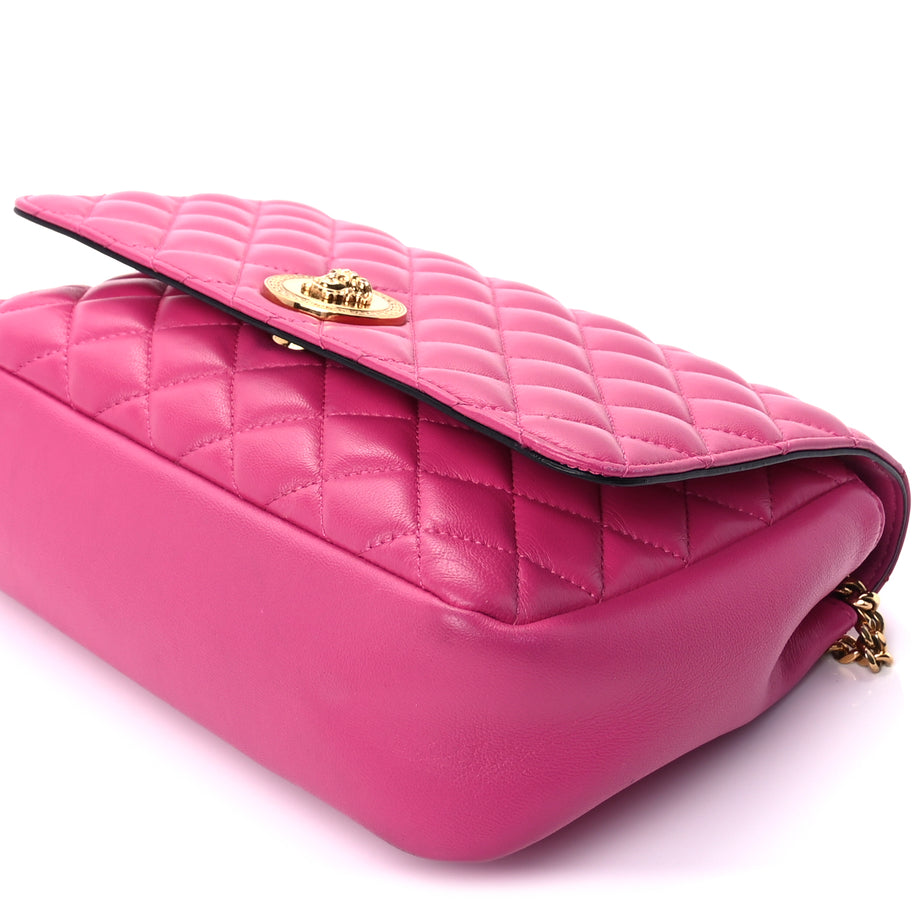 Versace Nappa Quilted Medusa Chain Crossbody  Pink Image 8