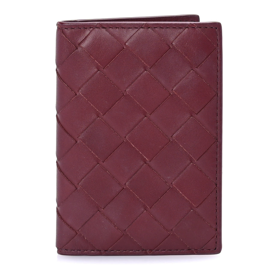Bottega Veneta Nappa Maxi Intrecciato Bi-Fold Card Holder  Barolo Image 1