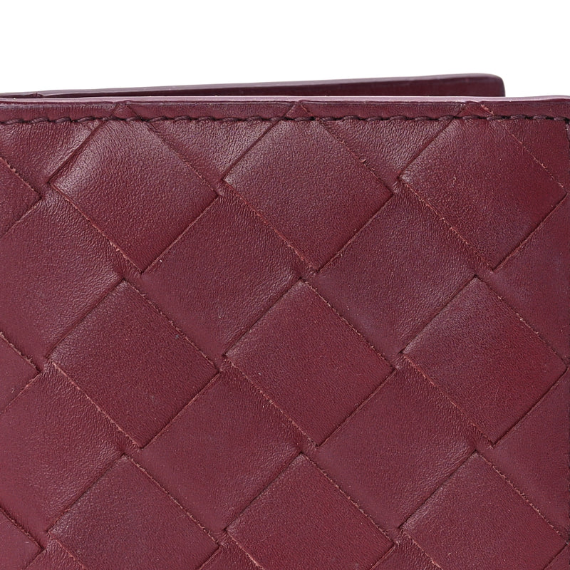  Bottega Veneta Nappa Maxi Intrecciato Bi-Fold Card Holder  Barolo