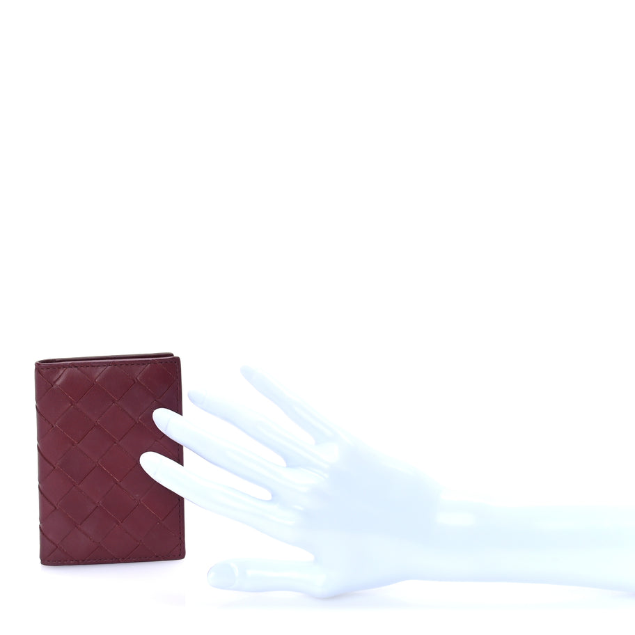 Bottega Veneta Nappa Maxi Intrecciato Bi-Fold Card Holder  Barolo Image 3