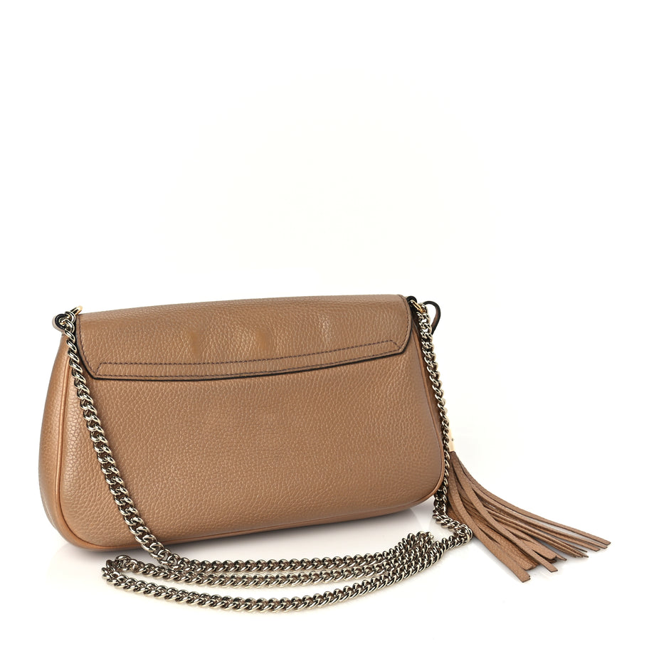 Gucci Pebbled Calfskin Medium Soho Flap Crossbody Camelia Image 2