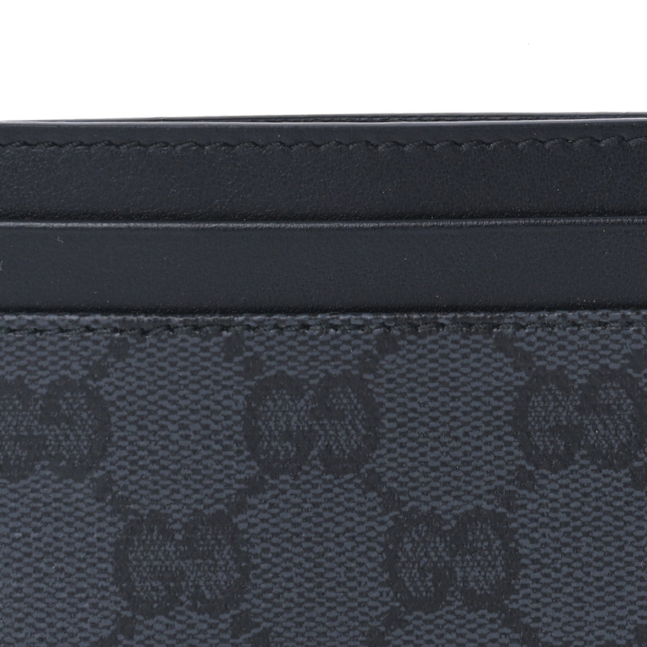 Gucci GG Supreme Monogram Card Holder  Black Grey Image 3