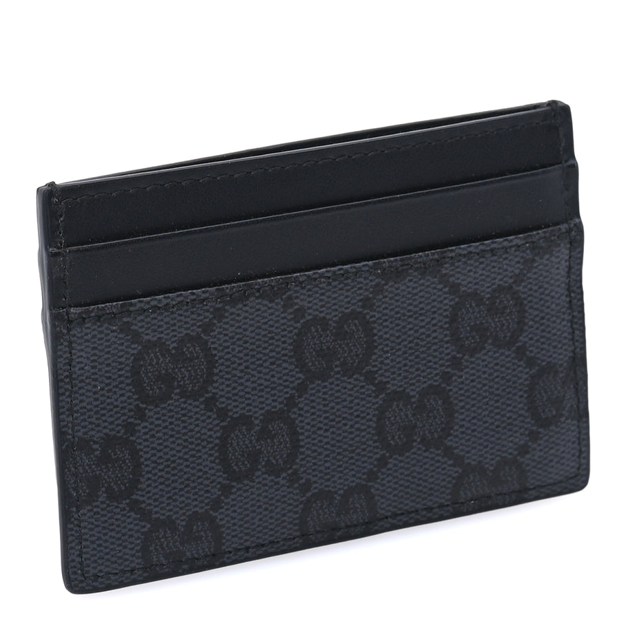 Gucci GG Supreme Monogram Card Holder  Black Grey Image 4