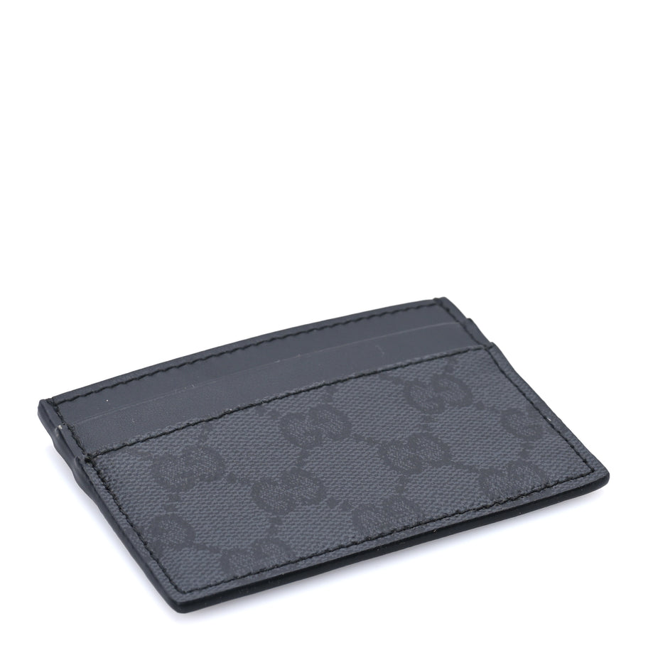 Gucci GG Supreme Monogram Card Holder  Black Grey Image 5