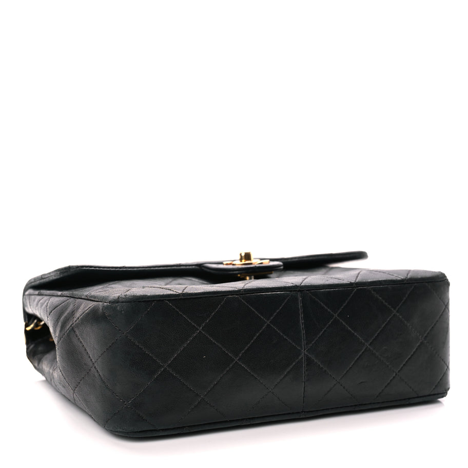 Chanel Lambskin Quilted Small Single Flap Black Black Image 3