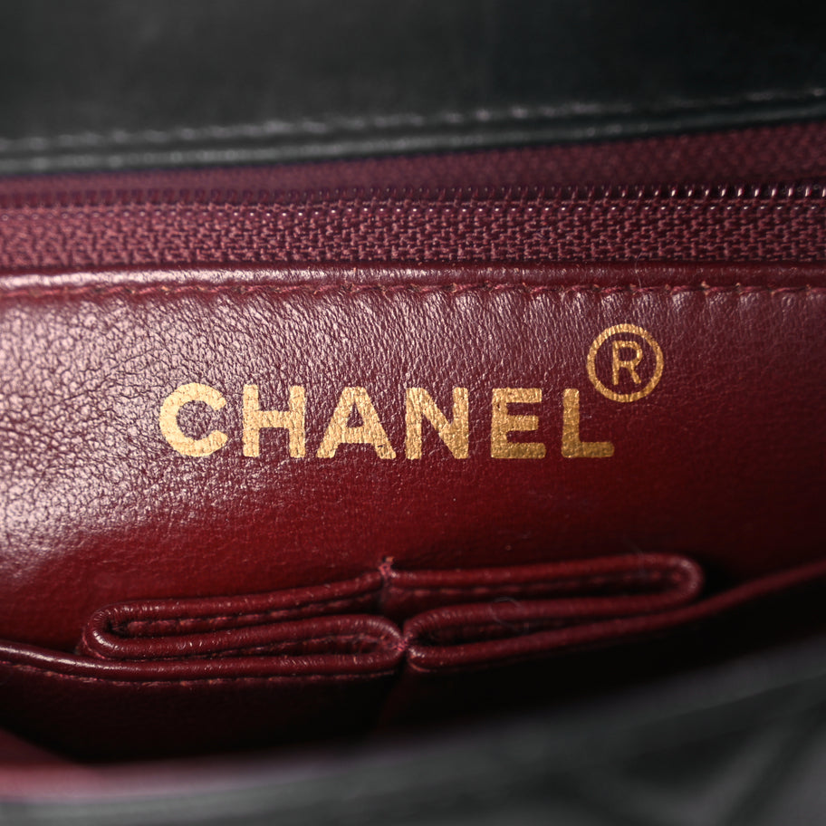 Chanel Lambskin Quilted Small Single Flap Black Black Image 5