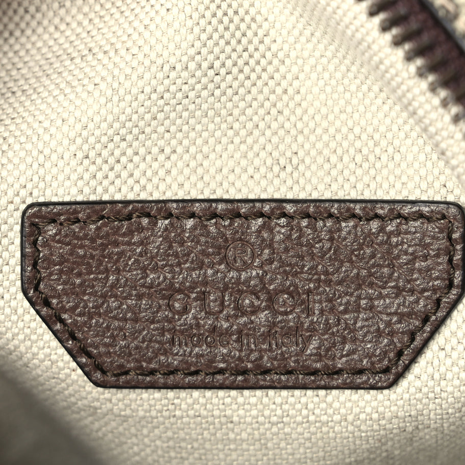 Gucci GG Supreme Monogram Web Mini Ophidia Double Zip Messenger Bag Beige New Acero Image 5