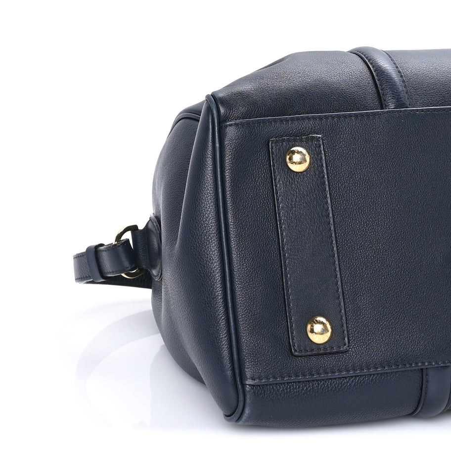 Louis Vuitton Calfskin Sofia Coppola SC Bag MM Blue Image 7