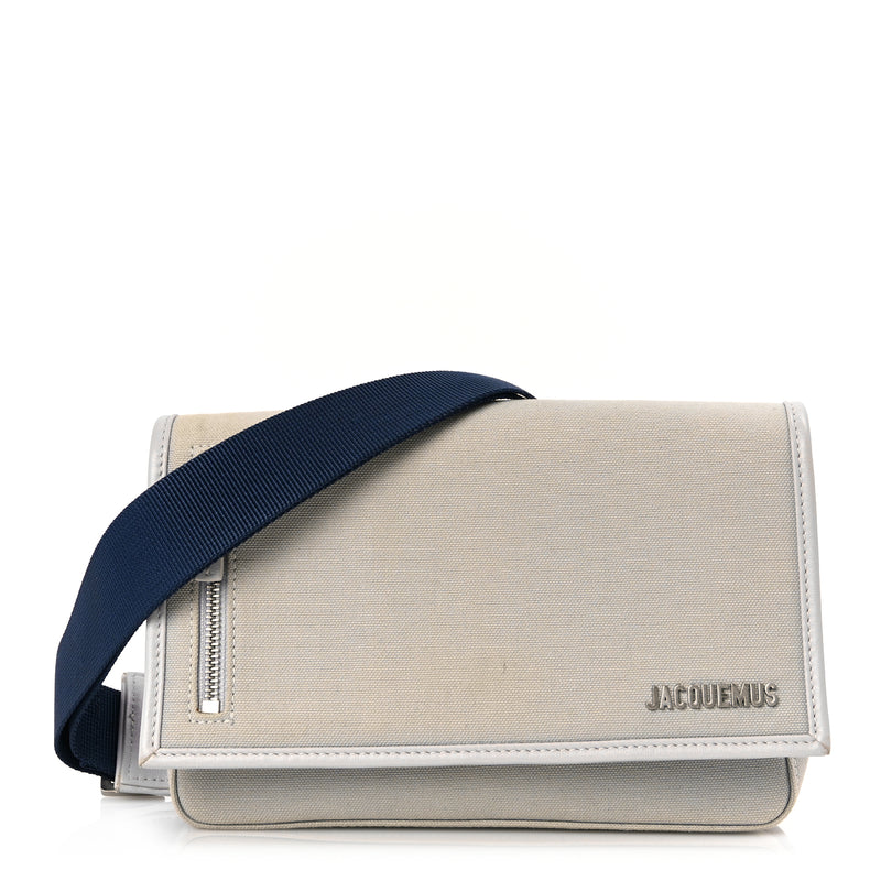  Jacquemus Canvas Le Messageru Bag  Grey