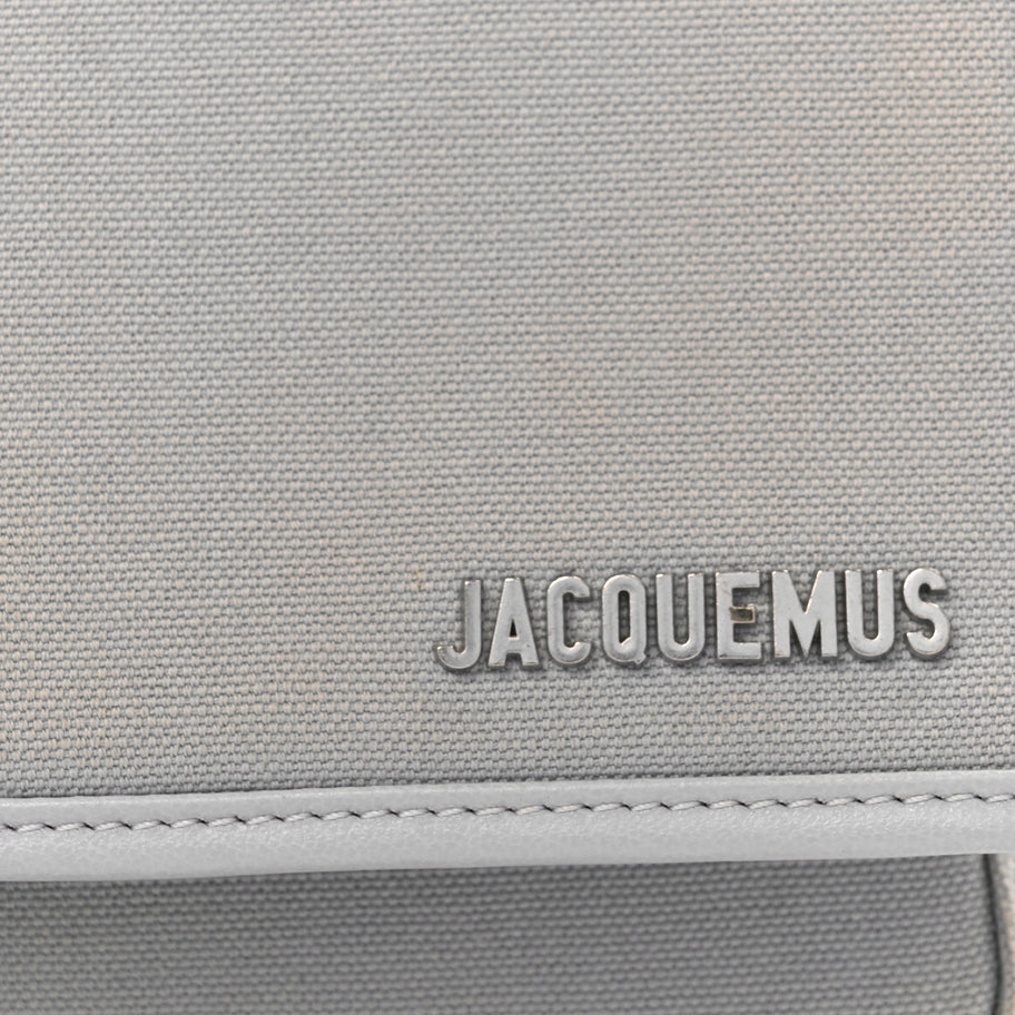 Jacquemus Canvas Le Messageru Bag  Grey Image 6