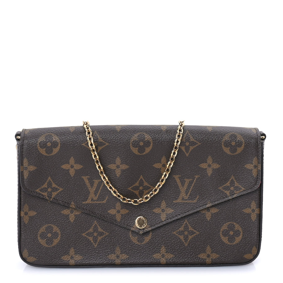 Louis Vuitton Monogram Pochette Felicie Chain Wallet  Fuchsia Image 1