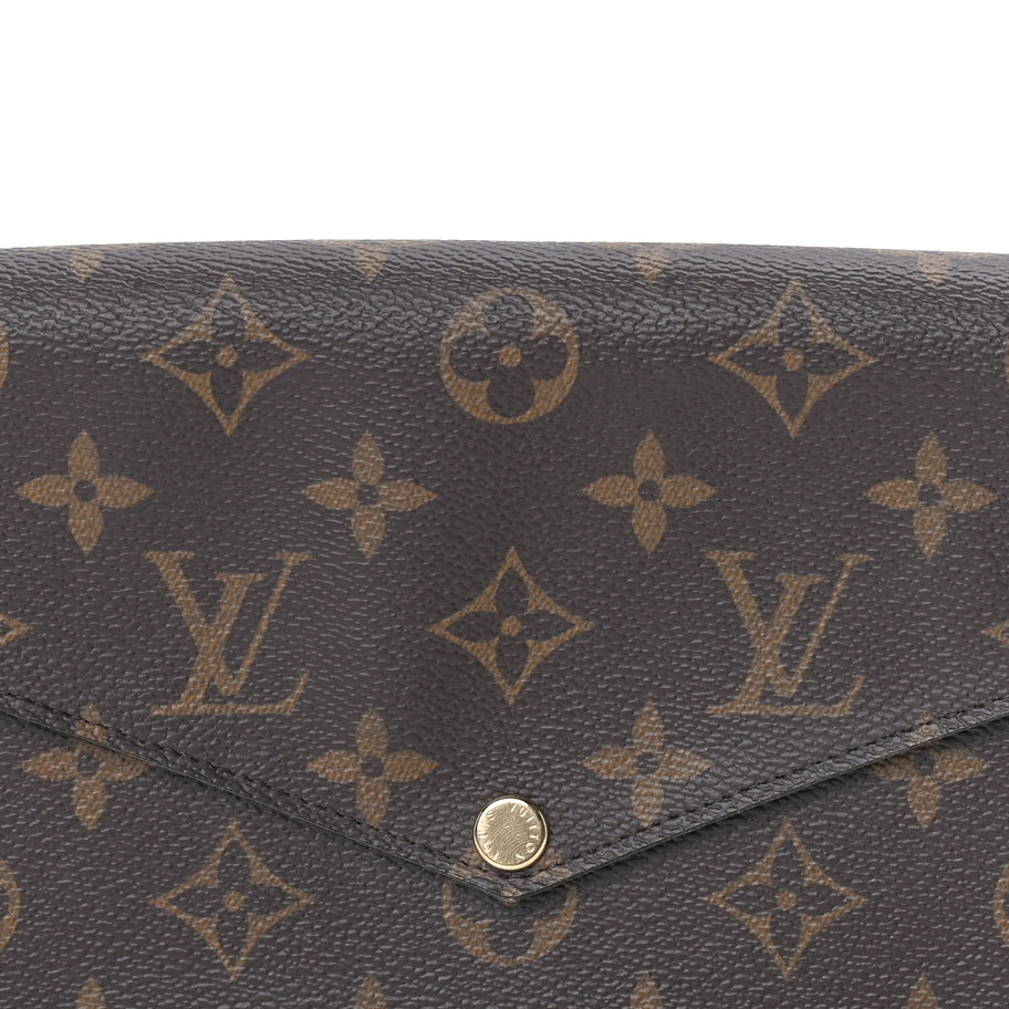 Louis Vuitton Monogram Pochette Felicie Chain Wallet  Fuchsia Image 6