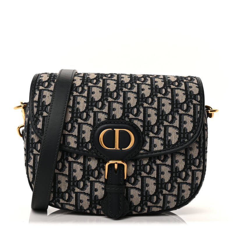  Christian Dior Oblique Medium Bobby Flap Blue
