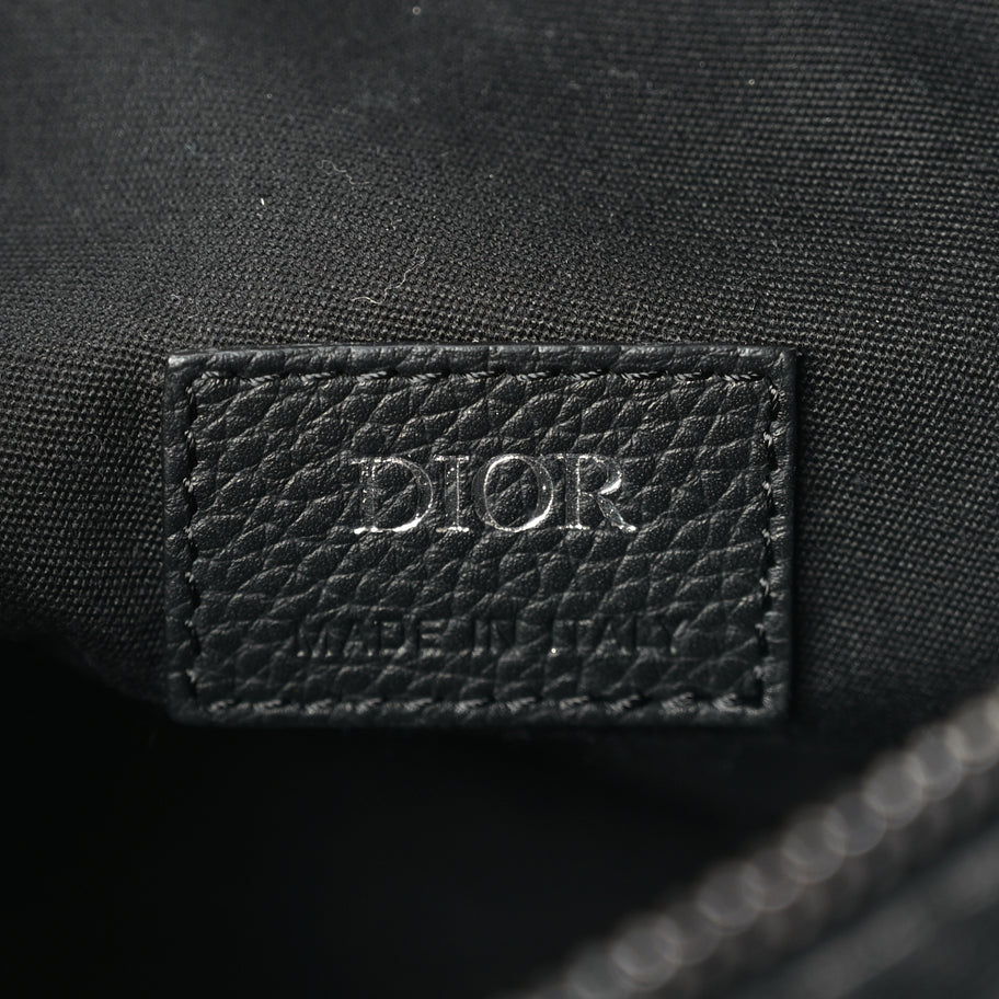 Christian Dior Oblique Mens Saddle Bag Black Blue Image 5