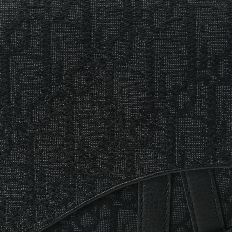 Christian Dior Oblique Mens Saddle Bag Black Blue Image 6
