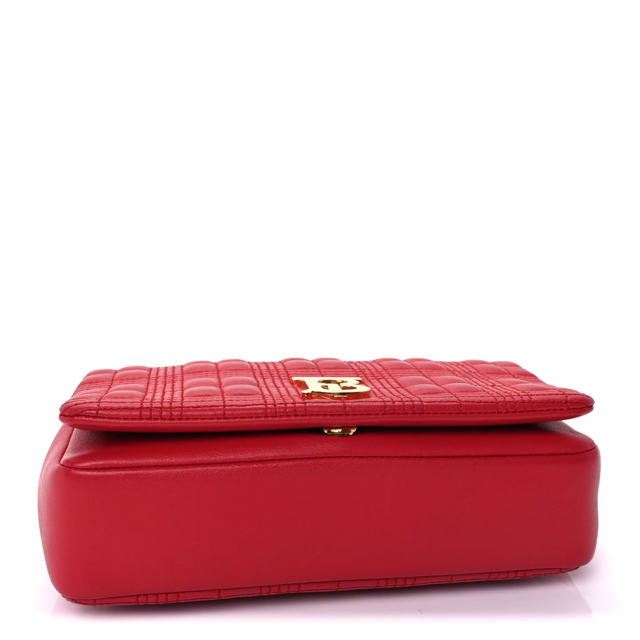 Burberry Lambskin Quilted Small Lola Bag Red Image 3