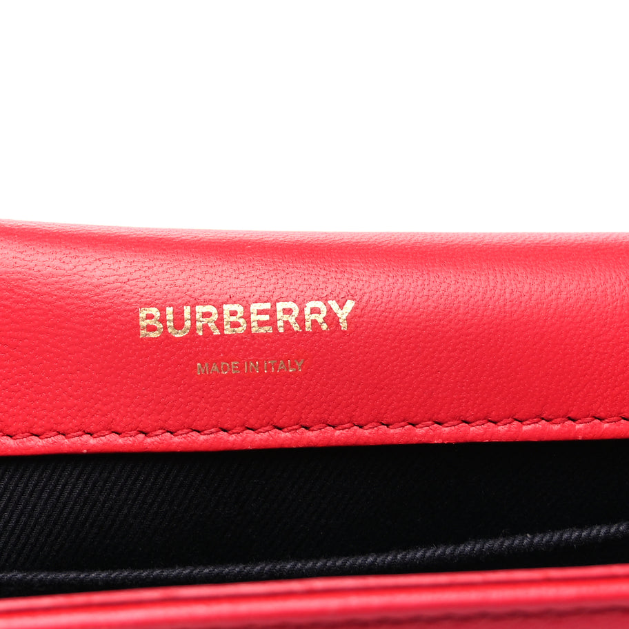 Burberry Lambskin Quilted Small Lola Bag Red Image 5