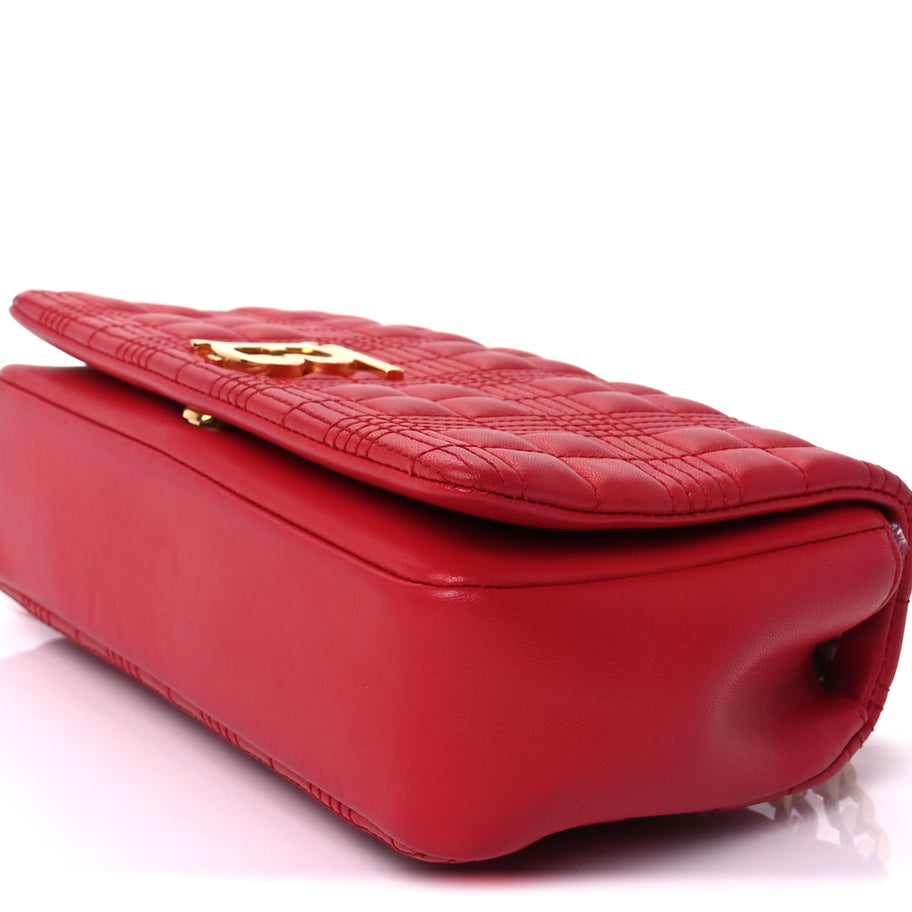 Burberry Lambskin Quilted Small Lola Bag Red Image 8