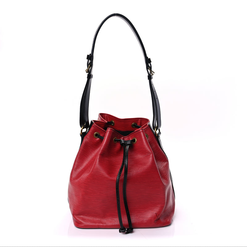  Louis Vuitton Epi Petit Noe  Red Black