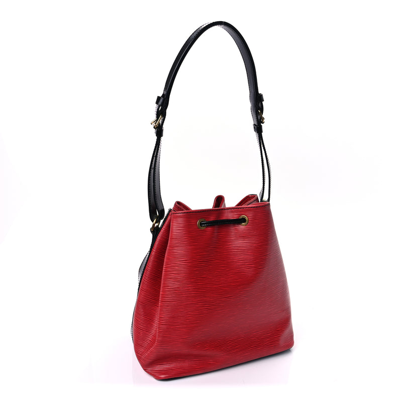  Louis Vuitton Epi Petit Noe  Red Black