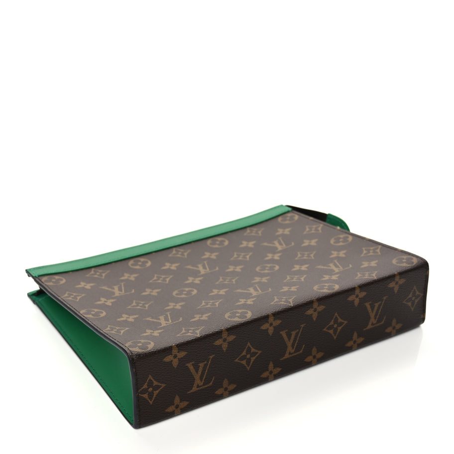 Louis Vuitton Monogram Macassar Pochette Voyage MM Borneo Green Image 4