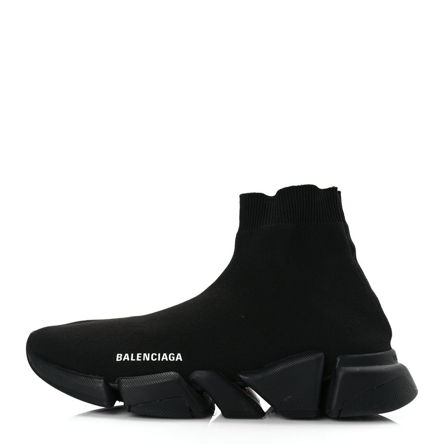 Balenciaga Technical 3D Recycled Knit Mens Speed 2.0 Sneakers Monocolor 43 Black Image 1