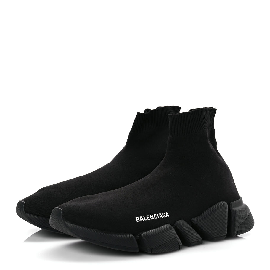Balenciaga Technical 3D Recycled Knit Mens Speed 2.0 Sneakers Monocolor 43 Black Image 4