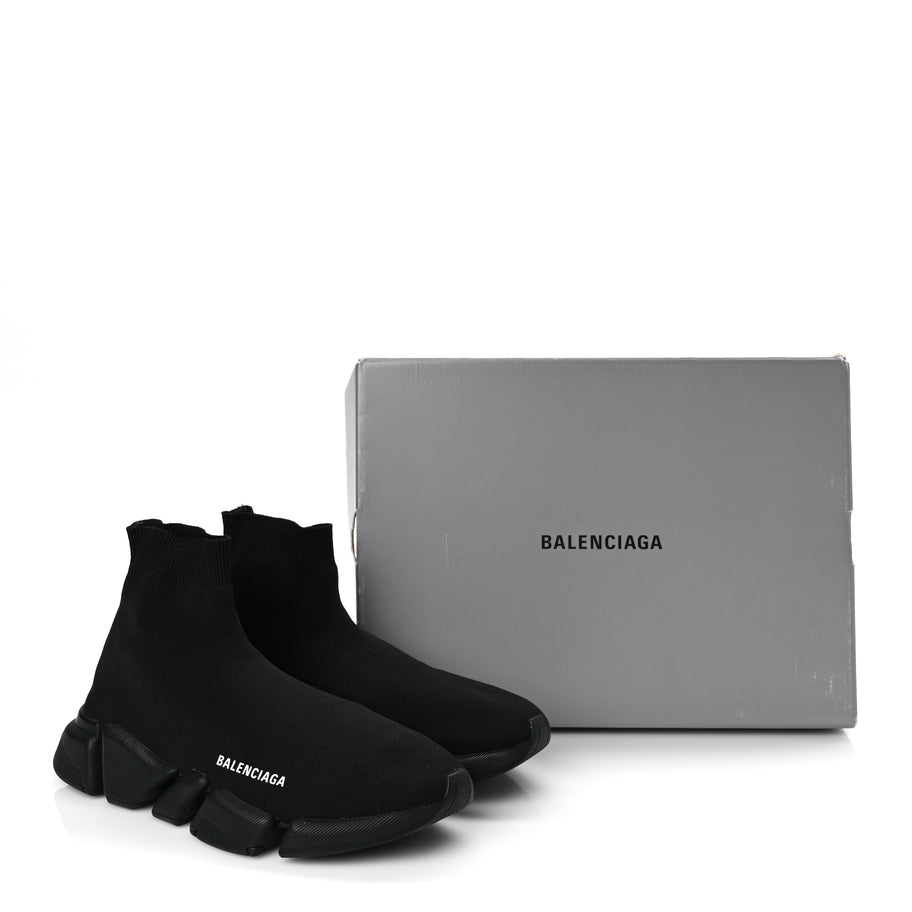 Balenciaga Technical 3D Recycled Knit Mens Speed 2.0 Sneakers Monocolor 43 Black Image 8