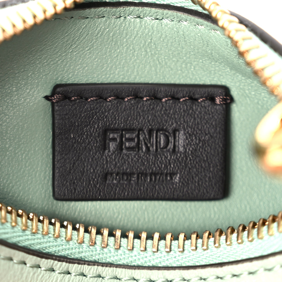 Fendi Vitello Grace New Matte Nano Fendigraphy Hobo Charm Menta Image 5