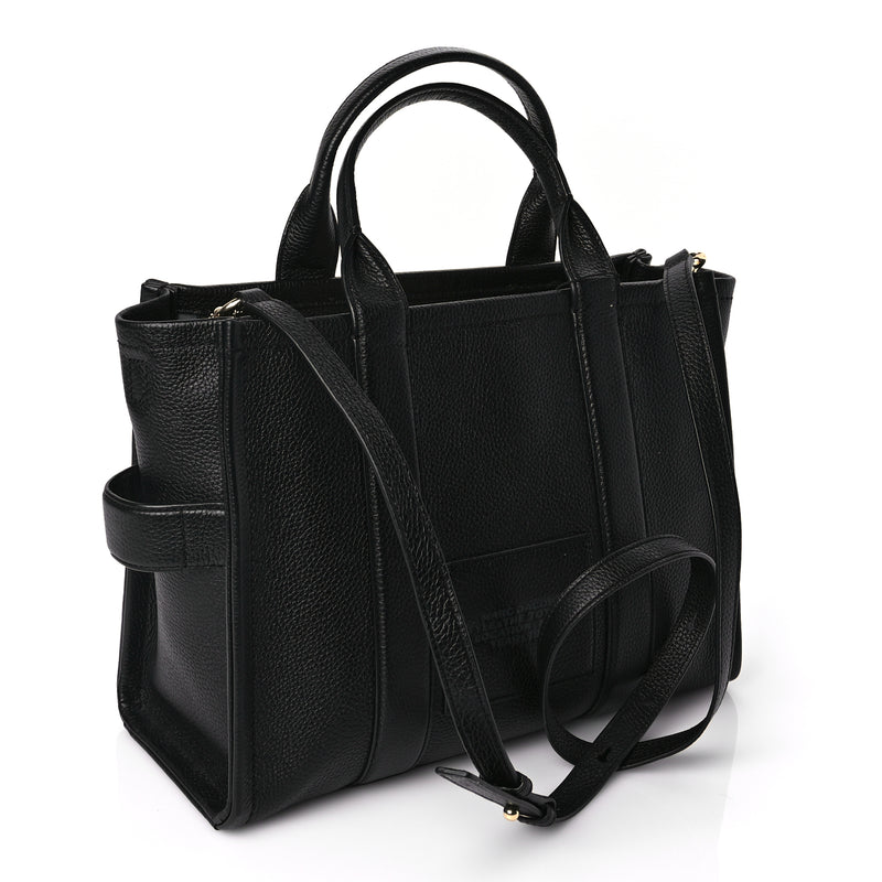  Marc Jacobs Grained Calfskin Medium The Tote Bag Black
