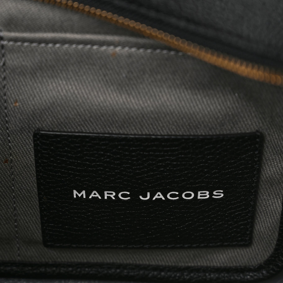 Marc Jacobs Grained Calfskin Medium The Tote Bag Black Image 5
