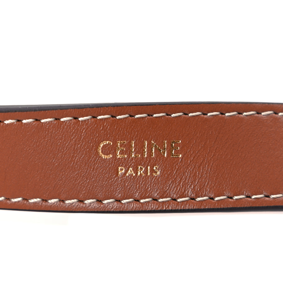 Celine Canvas Calfskin Ava Triomphe Shoulder Bag Grege Image 5