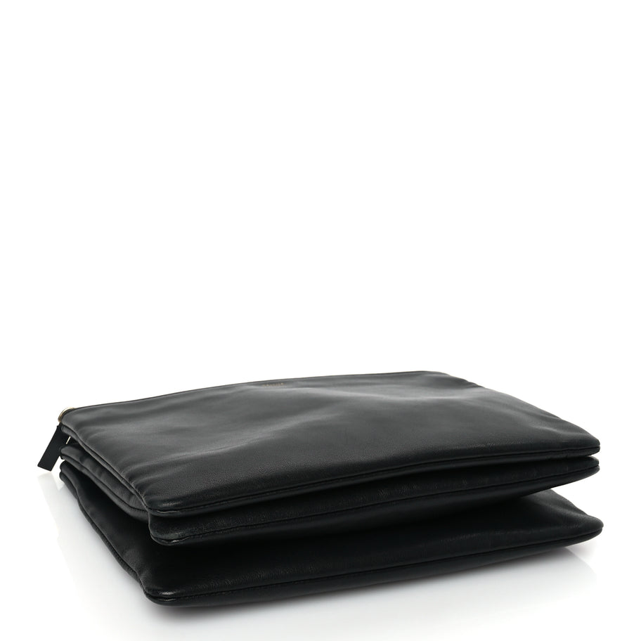 Celine Lambskin Small Trio Crossbody Bag Black Image 3