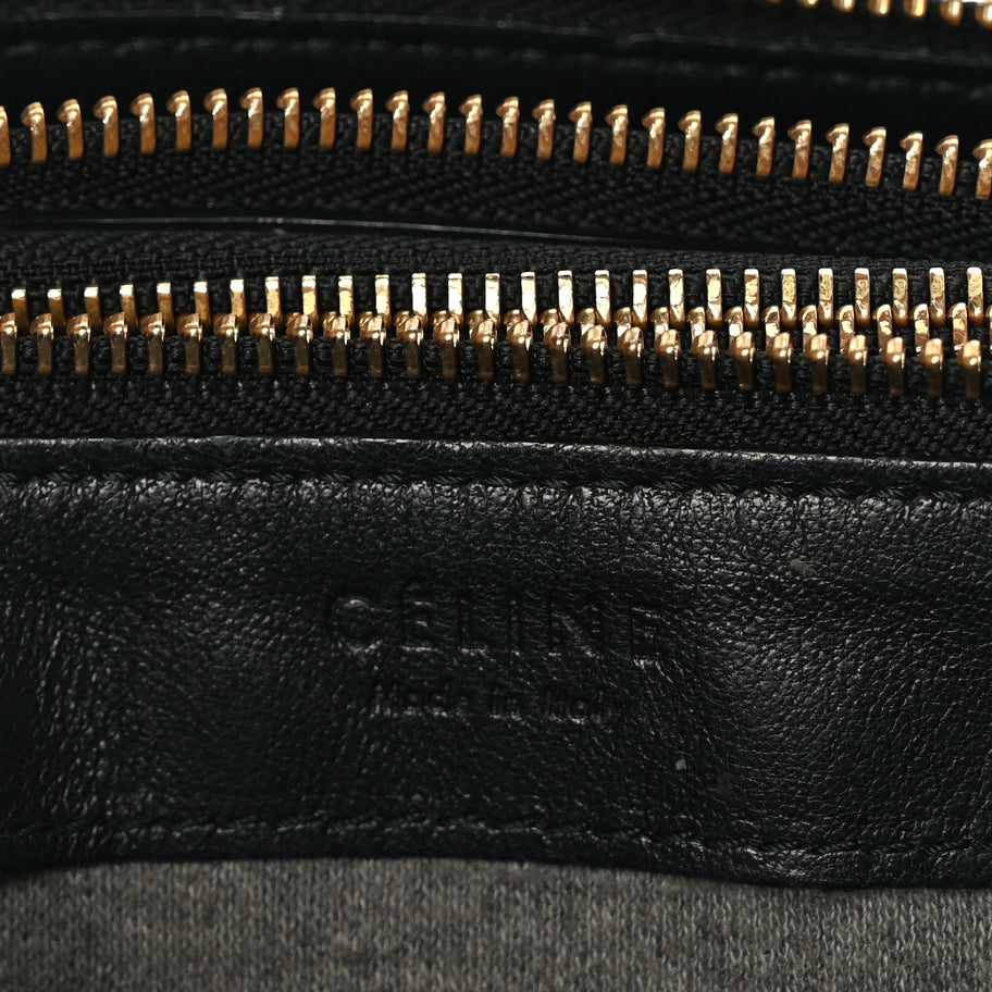 Celine Lambskin Small Trio Crossbody Bag Black Image 5